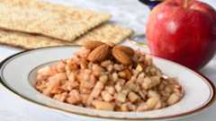 A bowl of the traditional Passover dish charoset, made from apples, cinnamon, wine and nuts.