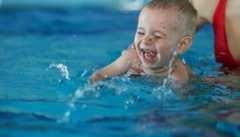small child in pool