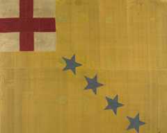Colour of Sir Gell’s Regiment of Infantry, c1646. Gell was High Sheriff of Derbyshire and as colonel raised a Parliamentarian regiment during the Civil War (1642-51). 