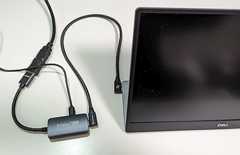 モバイルモニター「Dell C1422H」を HDMI to USB-C 変換アダプター（hd2usbc）で PC につなぐ