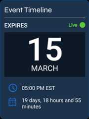 Live event timeline ending on March 15, 2023, at 5:00 PM EST