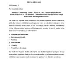 Bamboo Health Centre Relocation