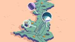 Graphic drawing of Britain