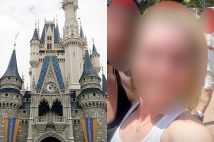 「アスレジャー」の服装でディズニーワールドを訪れた女性が物議に(時事通信フォト、TikTokより)