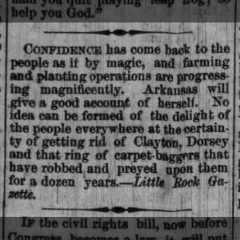 From The Tyler Democrat (Tyler, TX) - p. 26 Jun 1874