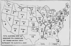 Electoral College map from 1896