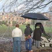 Film crew at the scene