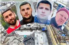 Четверка бизнесменов со схемами