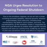 NGA Urges Resolution to Ongoing Federal Shutdown