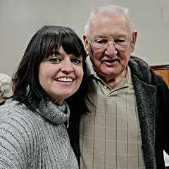 Fitch pictured with her grandfather