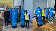 Cyclopure staff at landfill