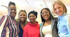 From left to right: Deborah Beard, Rochelle Chapman, Dell Stubblefield, Mikayla Harrison, and Carrie Leach. 