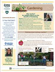 Factsheet on topics like gardening, urban water systems, and more.