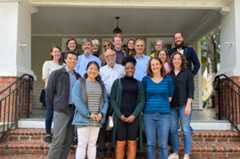 Various staff from the Epidemiology Branch posing for a group photo at the 2021 Popsicles on the Porch event