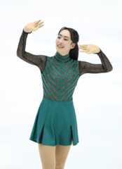 11月3日西日本選手権　ジュニア女子フリーの演技を終え、声援に応える