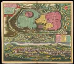 Jerusalem, combined works by Merian and Villalpando, ca. 1734
