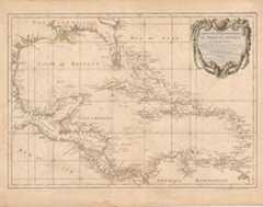 Geo-hydrographic map of the Gulf of Mexico (1785)