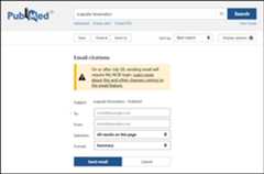 Click image to expand Screenshot of the PubMed website showing a banner that will soon be added to the email feature interface notifying users of the forthcoming changes.