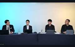 ＡＳＥＡＮとインドの経済情勢について語る、左からガンタトーン氏、橋本氏、京正編集長、小堀編集長＝20日、タイ・バンコク（勉強会の動画より）