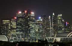 アジア企業は米相互関税化の貿易政策に適応している＝シンガポール中心部（ＮＮＡ撮影）