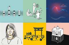 Illustrations for all 2024 Nobel Prizes
