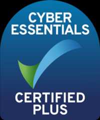 Cyber Essentials checkmark, blue and green.