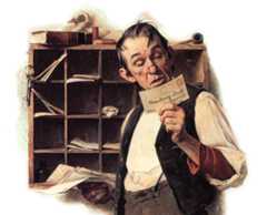 Postman Reading Mail