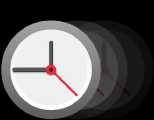Fading in clock with time indicating 11:45