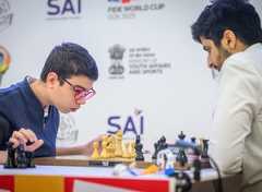 Faustino Oro se despidió del Mundial de ajedrez en India tras caer en la segunda ronda