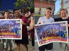 Los hinchas de Lanús ya disfrutan el póster de Olé
