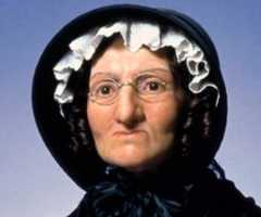 Madame Tussaud as depicted at her waxworks in London
