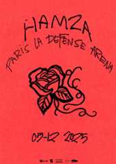 affiche du concert hamza à paris la défense arena le 5 décembre 2024