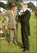 Photograph of Sir John Oliff-Cooper and Mr. Edgar at the garden fete