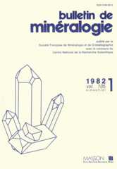 Bulletin de Minéralogie Bulletin de Minéralogie