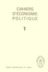 Cahiers d'Économie Politique Cahiers d'Économie Politique