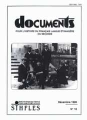 Documents pour l'histoire du français langue étrangère ou seconde Documents pour l'histoire du français langue étrangère ou seconde