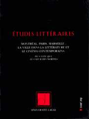 Études littéraires Études littéraires