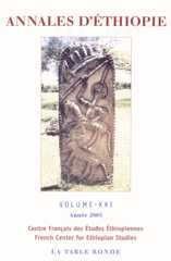 Annales d'Éthiopie Annales d'Éthiopie