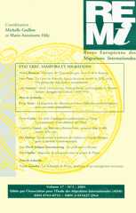 Revue Européenne des Migrations Internationales Revue Européenne des Migrations Internationales