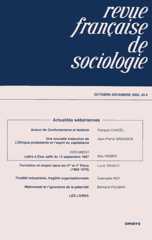 Revue française de sociologie Revue française de sociologie