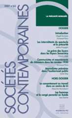 Sociétés Contemporaines Sociétés Contemporaines