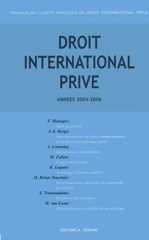 Travaux du Comité français de droit international privé Travaux du Comité français de droit international privé