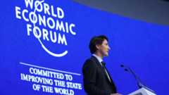 Prime Minister Justin Trudeau delivers remarks at the World Economic Forum Signature Session in Davos-Klosters, Switzerland.