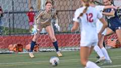 Senior keeper Riley Reavy (00) made five saves and kept OJR off the scoreboard in Spring-Ford’s 5-0 win to claim the PAC title on October 15, 2025. (Photo by Joe Evans/JoeEvansPictures.com)