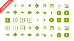 CSSで作るシンプルな矢印アイコン29個