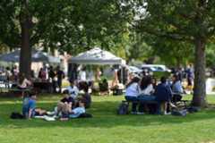 The Purdue Farmers Market takes place on Thursdays from 11 a.m. to 3 p.m. at Memorial Mall, offering a variety of items from local vendors. Photo provided by Administrative Operations Communications.