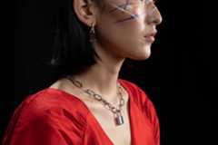 a woman with glasses