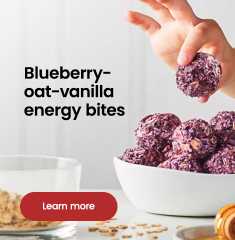 Blueberry oat vanilla energy bites