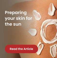 Preparing your skin for the sun.