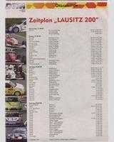 Schedule of Events - FIA GT Championship Lausitzring 2000